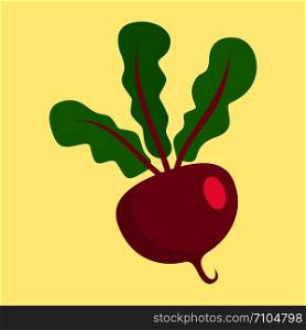 Beet icon. Flat illustration of beet vector icon for web design. Beet icon, flat style