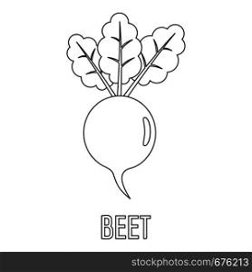 Beet icon. Outline illustration of beet vector icon for web. Beet icon, outline style.