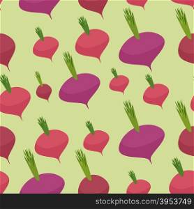 Beet pattern. Seamless background with dark red beets. Vector texture&#xA;