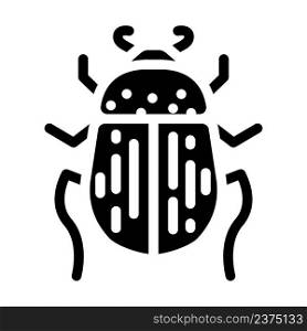 beetle bug egypt glyph icon vector. beetle bug egypt sign. isolated contour symbol black illustration. beetle bug egypt glyph icon vector illustration