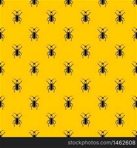 Beetle bug pattern seamless vector repeat geometric yellow for any design. Beetle bug pattern vector