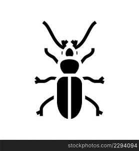 beetle insect glyph icon vector. beetle insect sign. isolated contour symbol black illustration. beetle insect glyph icon vector illustration