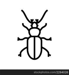 beetle insect line icon vector. beetle insect sign. isolated contour symbol black illustration. beetle insect line icon vector illustration