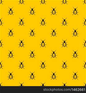 Beetle pattern seamless vector repeat geometric yellow for any design. Beetle pattern vector