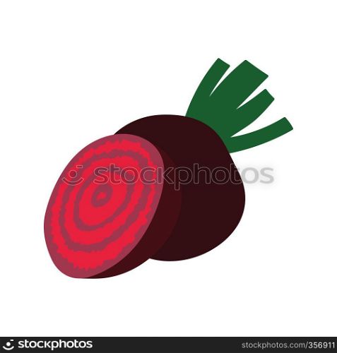 Beetroot icon. Flat color design. Vector illustration.