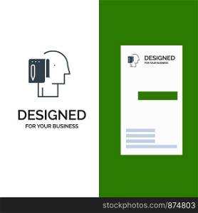 Begin, Start From Scratch, List, Note, Start Grey Logo Design and Business Card Template