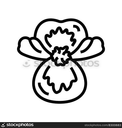 begonia flower spring line icon vector. begonia flower spring sign. isolated contour symbol black illustration. begonia flower spring line icon vector illustration