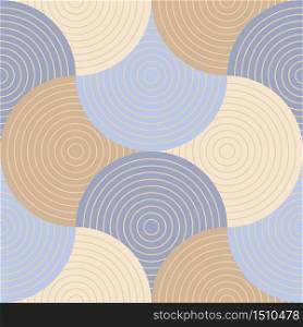 Beige and Paris blue wavy stripes regular seamless pattern for background, wrap, fabric, textile, wrap, surface, web and print design. Retro vibes repeatable motif. Vector rapport.