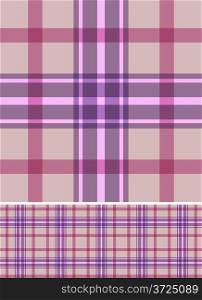Beige and pink seamless plaid pattern. EPS10 file.