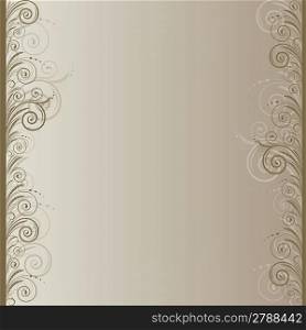 Beige background with abstract brown swirls