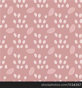 Beige nude grains on the pink background abstract vector seamless pattern