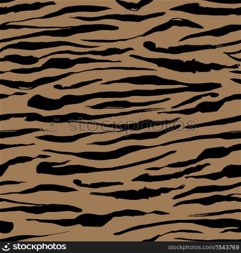 Beige Safari pattern, tiger skin fur print orange seamless background, African wild animal camouflage. Bengal tiger fur print pattern, abstract jungle design with black and brown stripes. Beige Safari pattern, tiger print orange seamless background