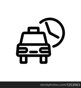 Being a taxi icon vector. Thin line sign. Isolated contour symbol illustration. Being a taxi icon vector. Isolated contour symbol illustration