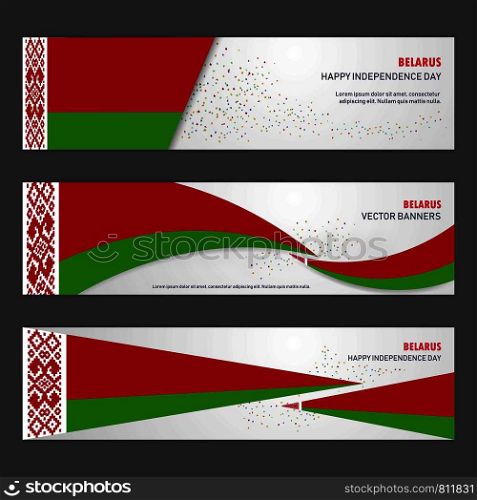 Belarus independence day abstract background design banner and flyer, postcard, landscape, celebration vector illustration