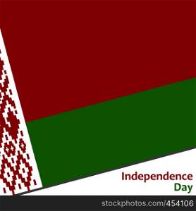 Belarus independence day with flag vector illustration for web. Belarus independence day