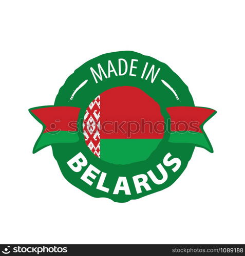 Belarus national flag, vector illustration on a white background. Belarus flag, vector illustration on a white background