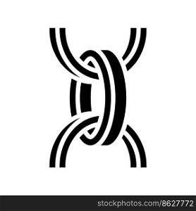 belcher chain glyph icon vector. belcher chain sign. isolated symbol illustration. belcher chain glyph icon vector illustration
