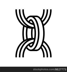 belcher chain line icon vector. belcher chain sign. isolated contour symbol black illustration. belcher chain line icon vector illustration
