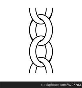belcher rolo chain line icon vector. belcher rolo chain sign. isolated contour symbol black illustration. belcher rolo chain line icon vector illustration