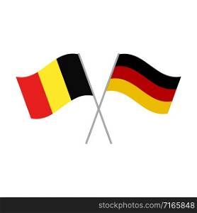 Belgian and German flags vector isolated on white background. Belgian and German flags vector isolated on white