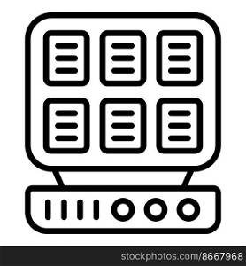 Belgian cooker icon outline vector. Waffle maker. Recipe baking. Belgian cooker icon outline vector. Waffle maker