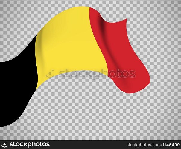 Belgium flag icon on transparent background. Vector illustration. Belgium flag on transparent background
