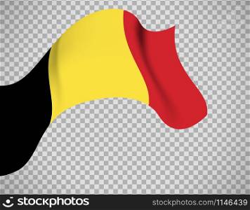 Belgium flag icon on transparent background. Vector illustration. Belgium flag on transparent background