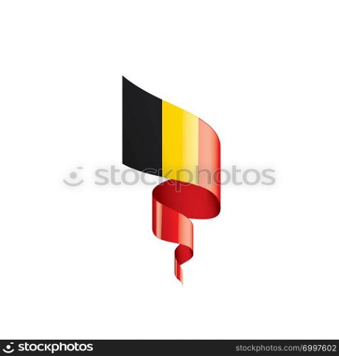 Belgium flag, vector illustration on a white background.. Belgium flag, vector illustration on a white background