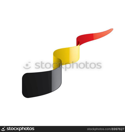 Belgium flag, vector illustration on a white background.. Belgium flag, vector illustration on a white background