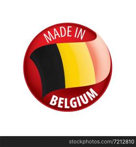 Belgium flag, vector illustration on a white background.. Belgium flag, vector illustration on a white background