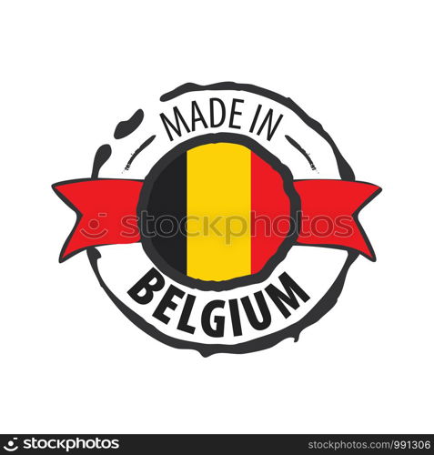 Belgium flag, vector illustration on a white background.. Belgium flag, vector illustration on a white background