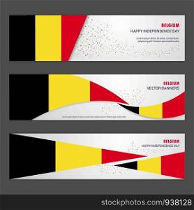 Belgium independence day abstract background design banner and flyer, postcard, landscape, celebration vector illustration