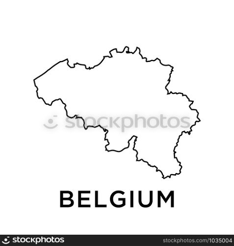 Belgium map icon design trendy