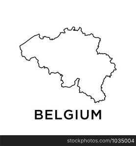 Belgium map icon design trendy