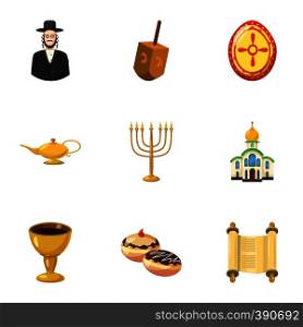 Beliefs icons set. Cartoon illustration of 9 beliefs vector icons for web. Beliefs icons set, cartoon style
