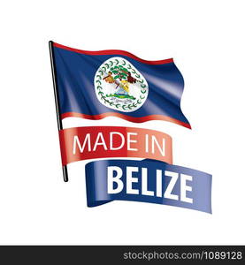 Belize national flag, vector illustration on a white background. Belize flag, vector illustration on a white background