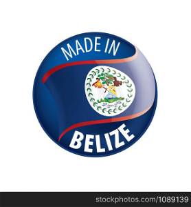 Belize national flag, vector illustration on a white background. Belize flag, vector illustration on a white background