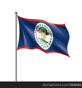 Belize national flag, vector illustration on a white background. Belize flag, vector illustration on a white background