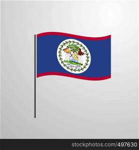 Belize waving Flag