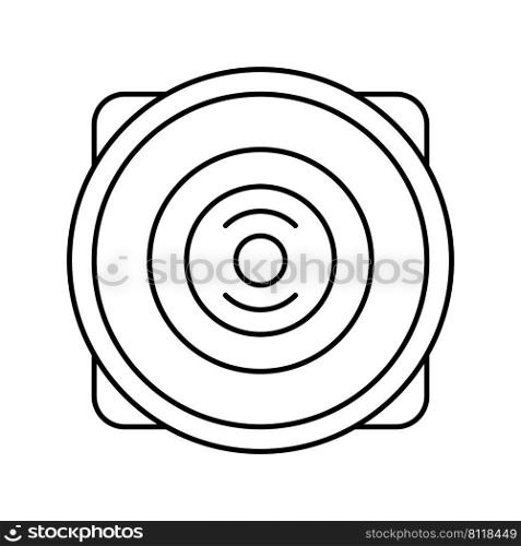 bell alarm line icon vector. bell alarm sign. isolated contour symbol black illustration. bell alarm line icon vector illustration