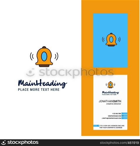 Bell Creative Logo and business card. vertical Design Vector