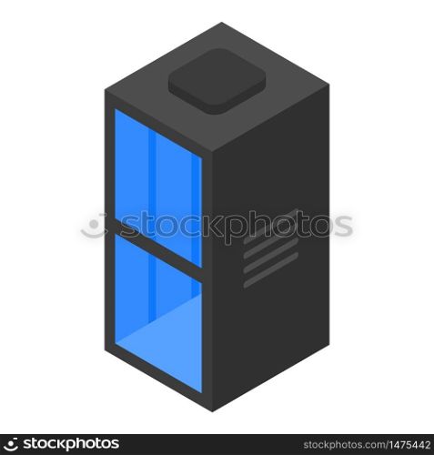 Bell elevator icon. Isometric of bell elevator vector icon for web design isolated on white background. Bell elevator icon, isometric style