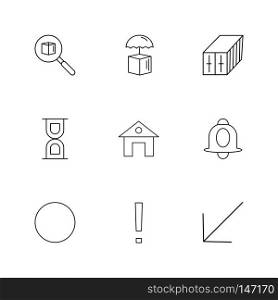bell , home , circle , search , internet , technology , tags , arrows , travel , search , globe,  world, home , time , icon, vector, design,  flat,  collection, style, creative,  icons