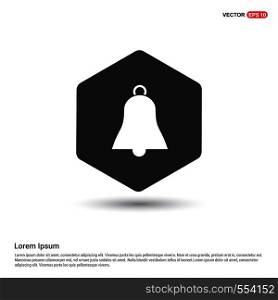 Bell Icon Hexa White Background icon template - Free vector icon