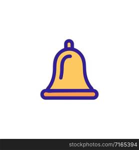 bell icon vector. A thin line sign. Isolated contour symbol illustration. bell icon vector. Isolated contour symbol illustration