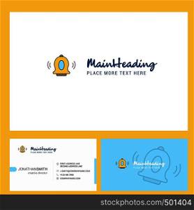Bell Logo design with Tagline & Front and Back Busienss Card Template. Vector Creative Design
