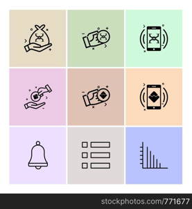 bell , menu , graph , , crypto currency , money, crypto , currency , icons , lock , unlock , graph , rate ,icon, vector, design, flat, collection, style, creative, icons