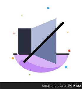 Bell, Off, Silent, Twitter Abstract Flat Color Icon Template