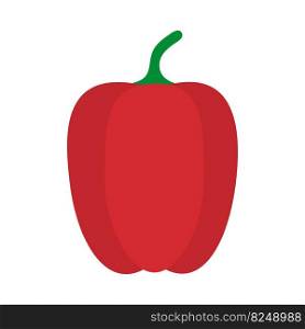 Bell pepper icon. Red pepper.