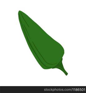 Bell pepper isolated on white background. Hand drawn green paprika vegetable. Fresh organic ingredient. Vegetarian healthy food. Vector illustration. Bell pepper isolated on white background. Hand drawn green paprika vegetable.